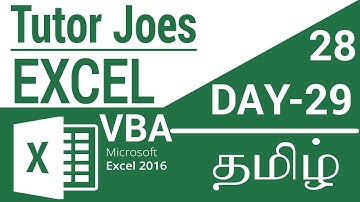 Range and For Each Loop in Microsoft Excel VBA 2016 in Tamil
