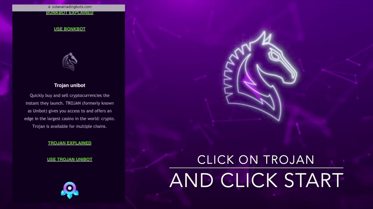 Trojan | How to use Unibot for Telegram to trade on Solana Chain