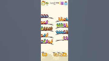 Bird sort calar game leval 1418 #games #leveldesign #playgaming #colorgame #colorconcept #gaming