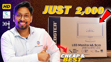 Under ₹2,000 LED Monitor in 2025!🔥Zebster 19" Monitor Unboxing & Honest Review | Best Budget Monitor