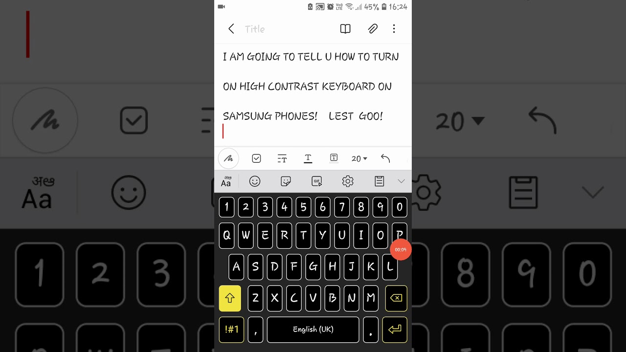 How To Turn On High Contrast Keyboard On Samsung Phones YouTube