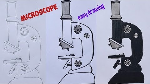 How to draw a microscope easily step by step for beginnners/ micoscope diagram  made easy