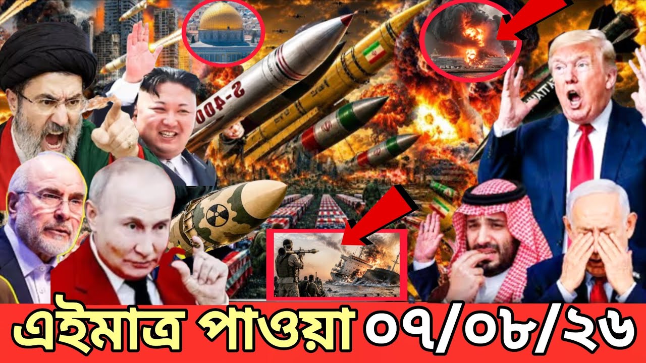 আন্তর্জাতিক বাংলা খবর BBC World News 07 August 2026|| World News Bangla || International News Today