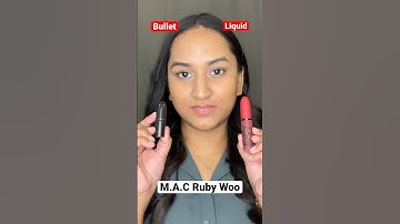 M.A.C Ruby Woo Bullet VS Liquid #shorts_ #lipstick #rubywoo #maclipstick #ytindia