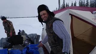 Fishing on the tundra lake. 5 days of life on the lake D ...