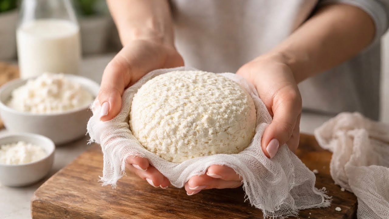 Легко ли приготовить домашний сыр? Возьмите всего 2 литра молока.