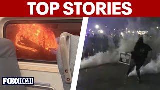 NYC Top Stories: NJ Transit delays from Amtrak car fire, 6 arrested at Delaney Hall protests