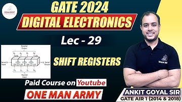 Shift Registers | Digital Electronics | GATE 2024 | Ankit Goyal | One Man Army