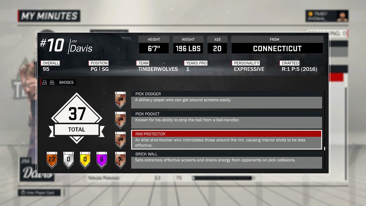 NBA 2k17 ! RIM PROTECTER BADGE | NBA 2K17 BADGE TUTORIAL | SIMPLE BADGE ...