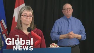 Coronavirus: 19 deaths recorded in Alberta, Hinshaw asks for co-operation over holidays | FULL