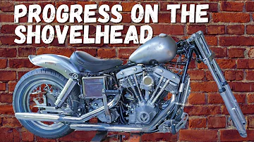 Shovelhead chopper project - EP 2 New tank, front end, rear fender & forward controls