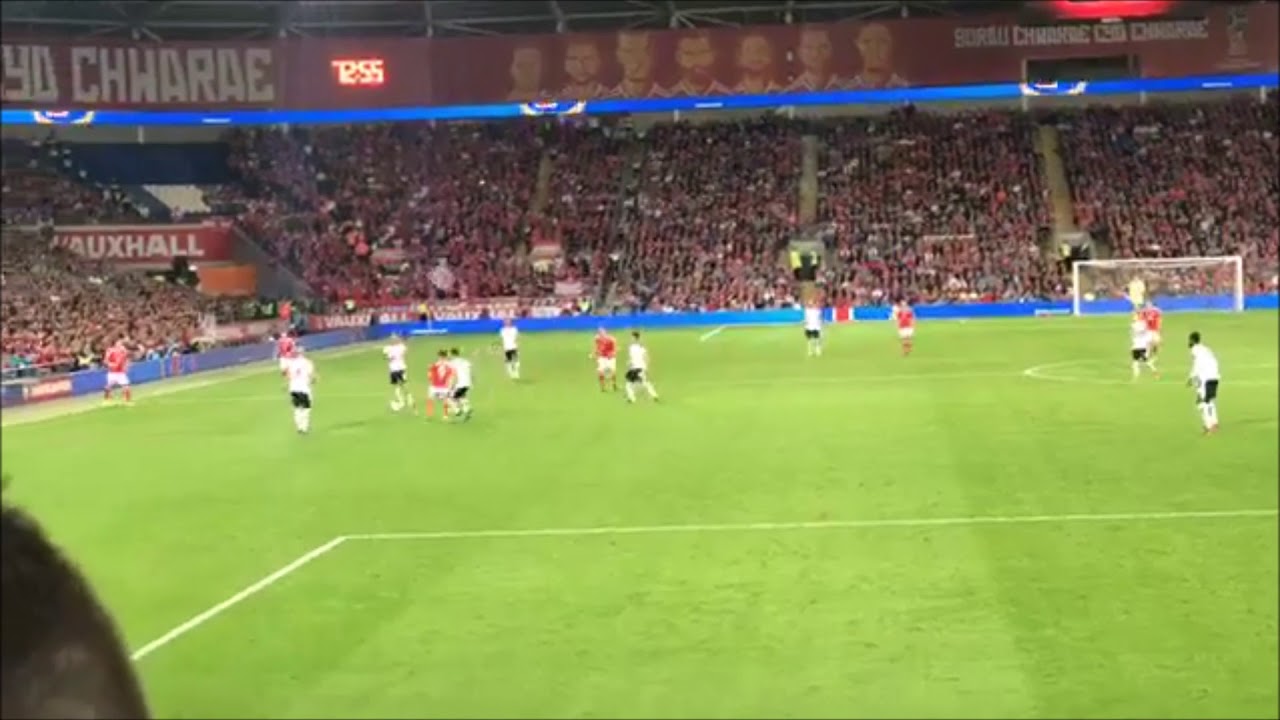 Wales vs Austria Ben Woodburn Goal Anthem Crowd Cam