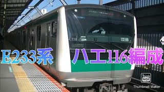 【ムサコに埼京線】E233系7000番台ハエ116編成@武蔵小杉