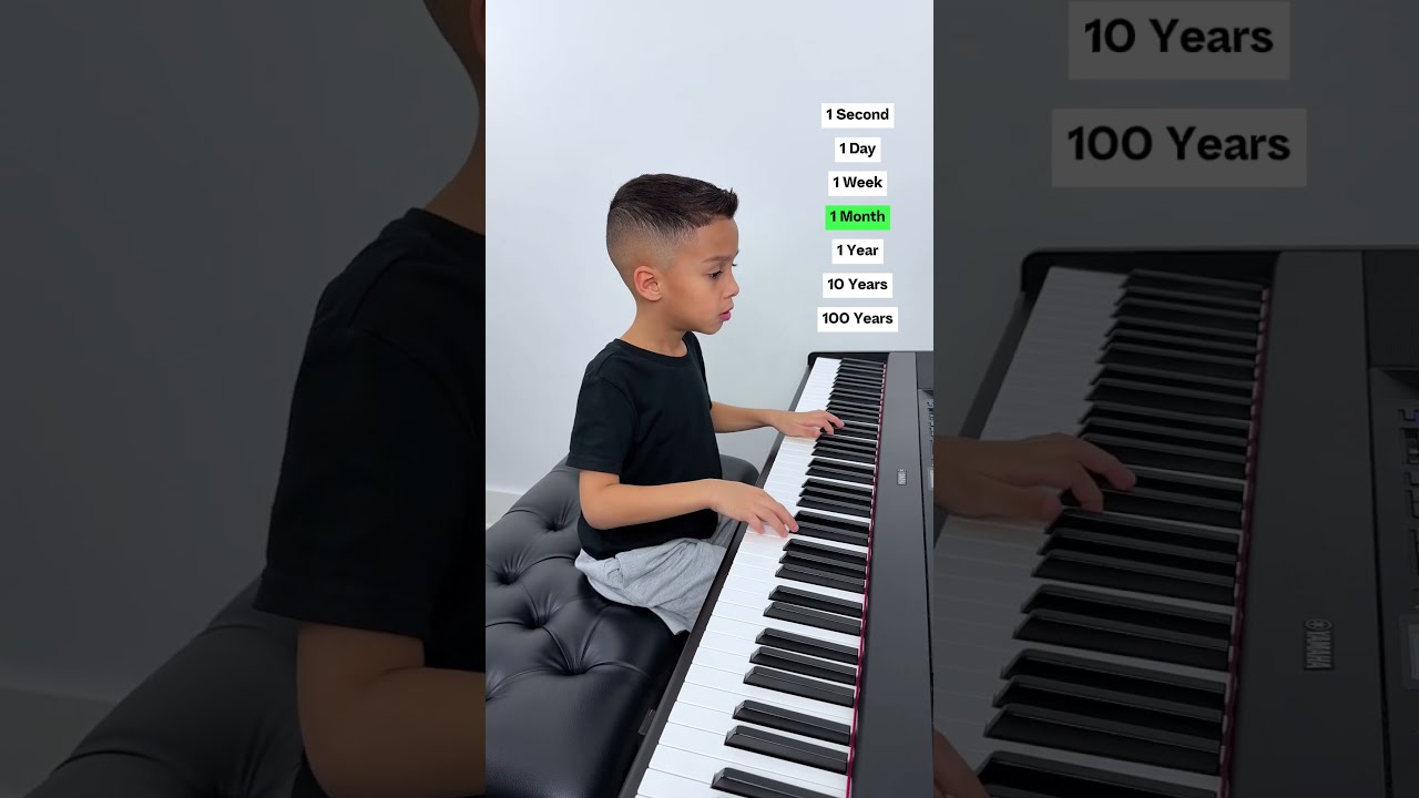 1 Second Vs 100 Years Of Piano... 🎹💀 - 6 Year Old Jelijah Diaz
