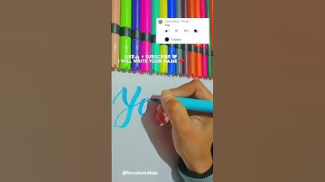 YOGI NAME CALLIGRAPHY| BRUSH STROKES| #yogi #10mviews #trending #viral #brushpens #calligraphy #100k