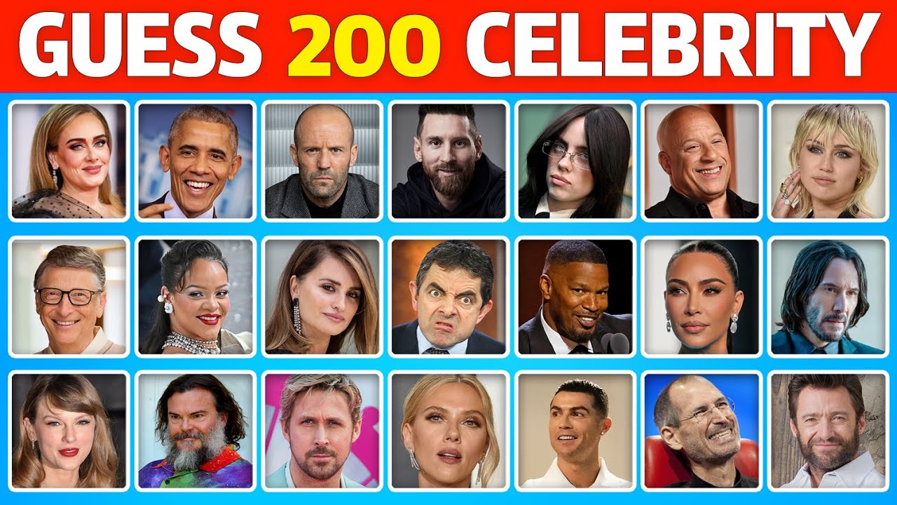 Guess the Celebrity in 5 Seconds! 🤯 | 200 Famous Faces Challenge