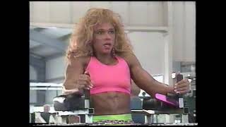 Pro Female Bodybuilding Legend Laura Creavalle Trains Abs & Calves 1990