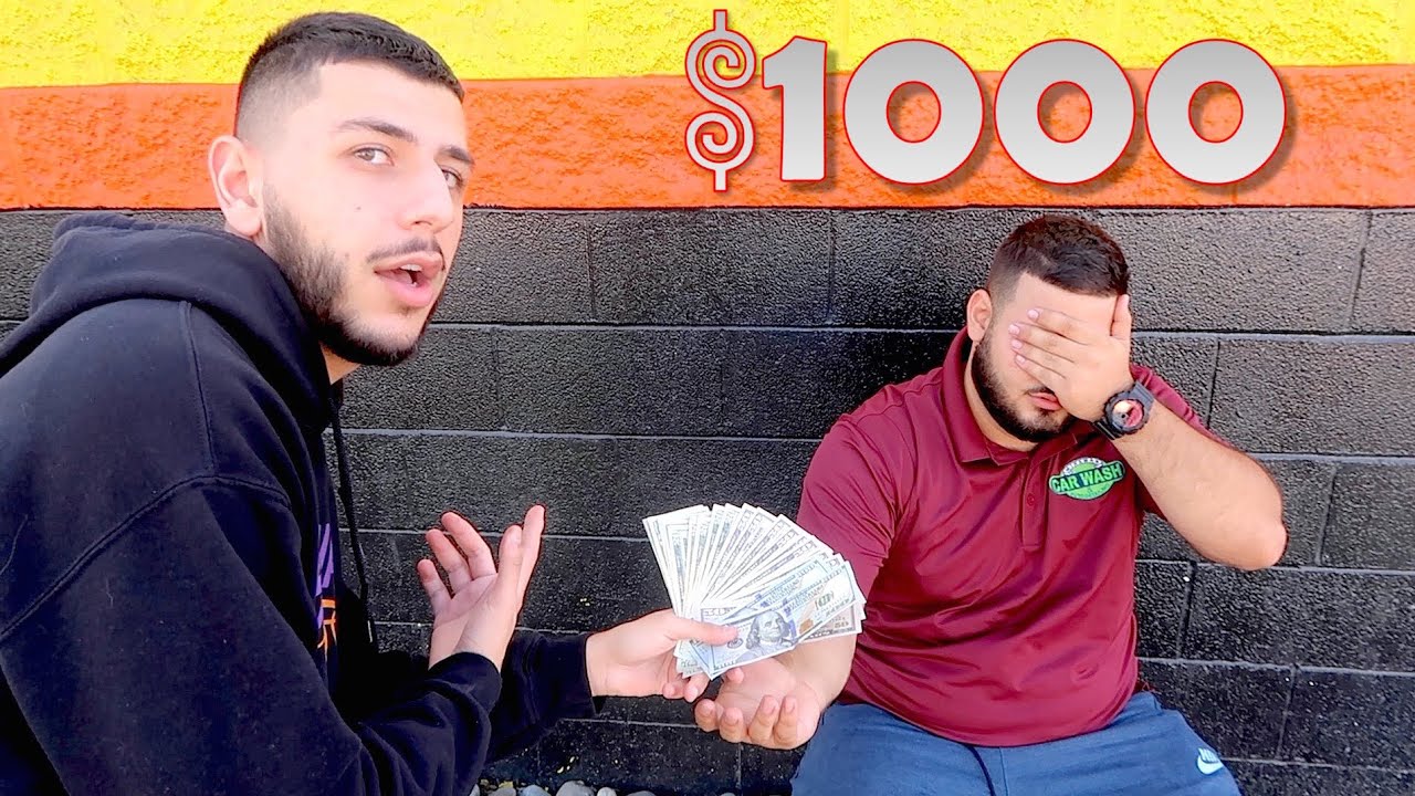 TIPPING MY BEST FRIEND $1,000 AT WORK! *Emotional Surprise*