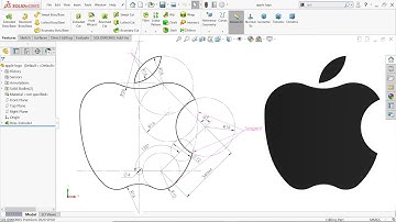 SolidWorks Sketch tools Practice-Apple Logo