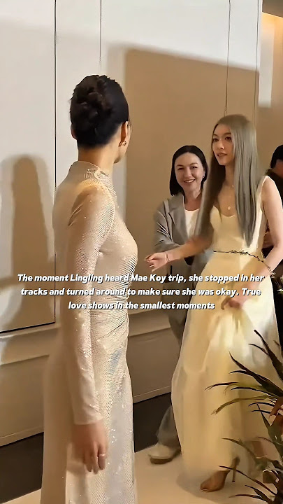 The moment Lingling heard Mae Koy trip, she immediately turned back to make sure she was okay. 🥺