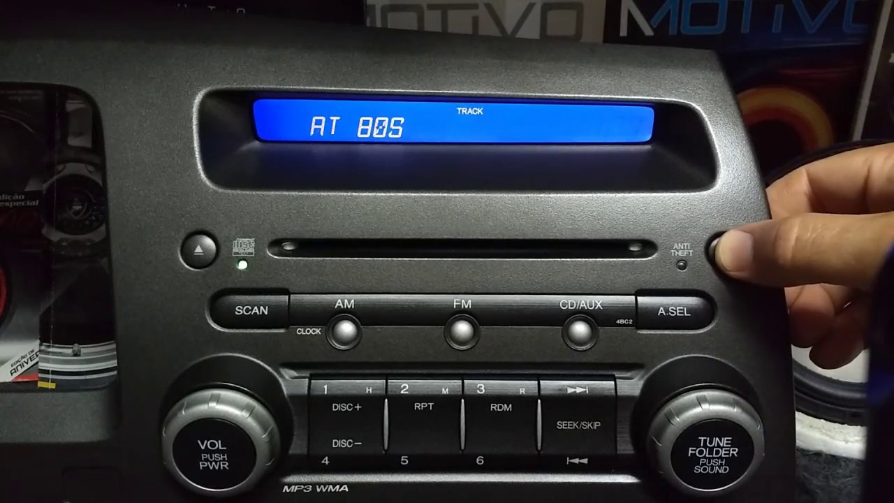 Honda New Civic Radio CD Player Original Som Clarion 2007 até 2011 c
