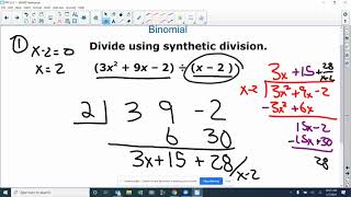 6-3  Dividing Polynomials