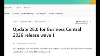 What's New in Business Central 28.0 | Copilot & AI | Quality Control | Financial Reporting