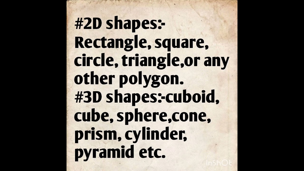⁣Maths teacher Interview Q-33 Give two Examples of 2Dand 3D shapes?