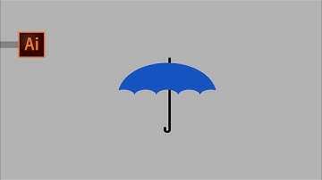 Create Ambrela Flat Design In Adobe Illustrator cc - Urdu - हिंदी