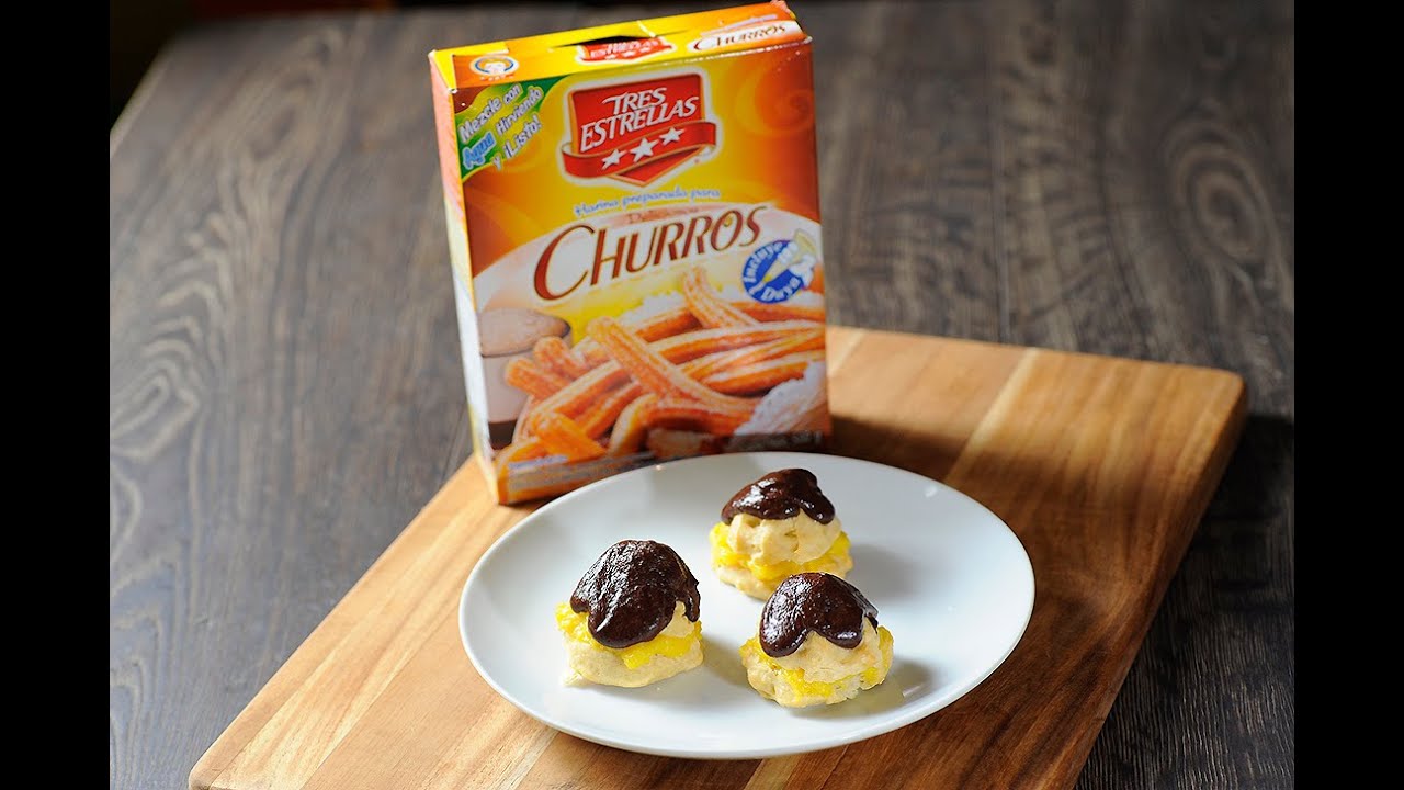 Profiteroles rellenos de crema pastelera - Postre fácil - YouTube