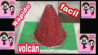 Cómo hacer maqueta de volcán , rápido y fácil. DIY