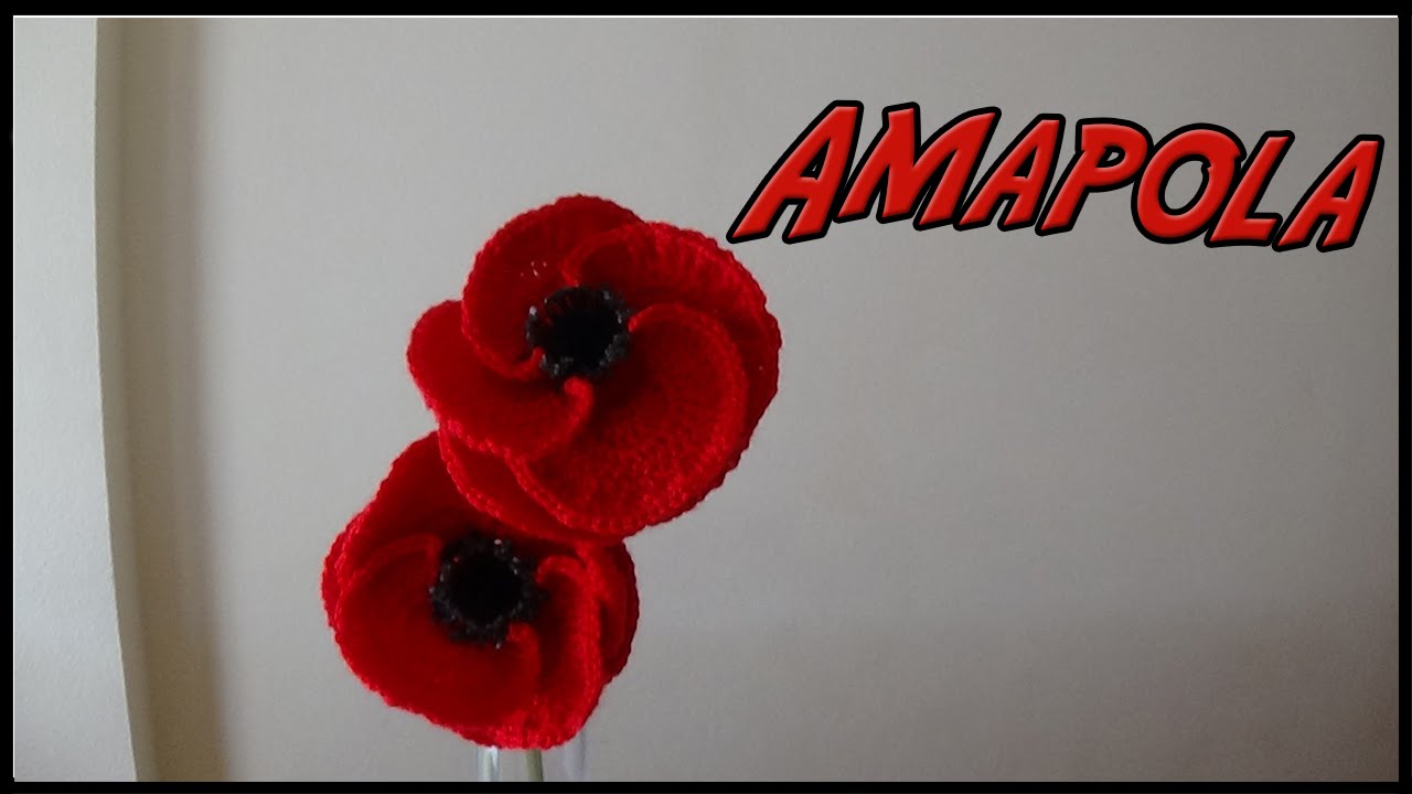 Amapola a crochet