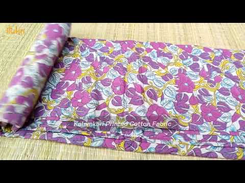 Kalamkari Printed Cotton Fabrics |shop now| iTokri.com - video from iTokri