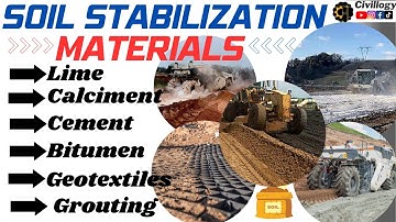 What are the materials used for soil stabilization?|soil stabilization materials|Soil Treatment