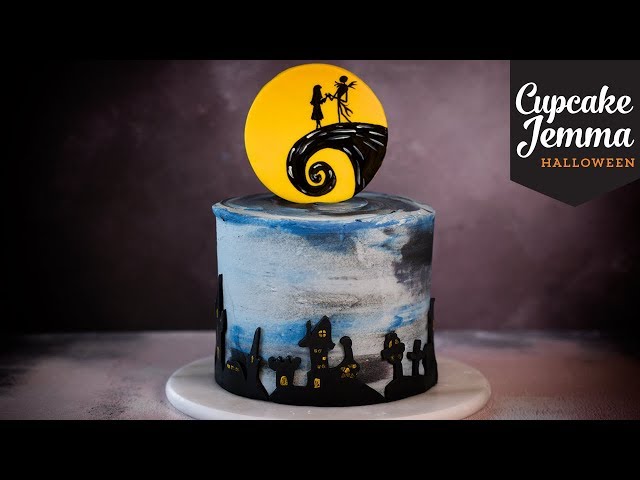 Nightmare Before Christmas Halloween Cake | Cupcake Jemma