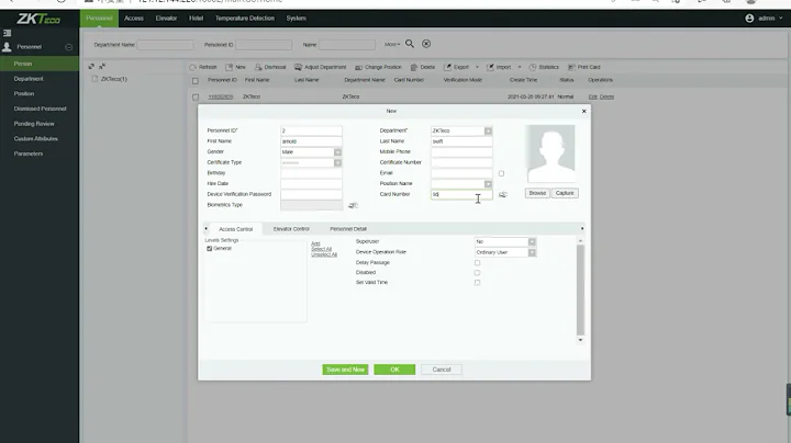 Introduction of Employee Card Issuing