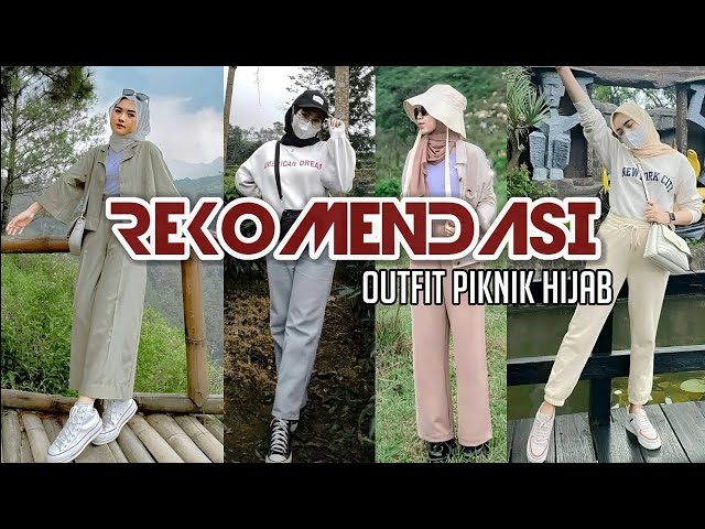 TOP!! outfit piknik hijab | baju ootd perempuan | outfit wanita berhijab class=