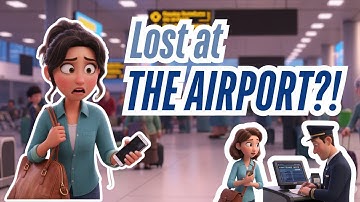 [B1] Lost at the Airport?! | English Listening & Speaking Practice