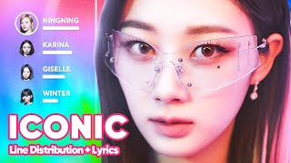 aespa - ICONIC (Line Distribution + Lyrics Karaoke) PATREON REQUESTED