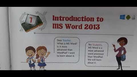 Computer Class 3 Chapter 7 Introduction to MS Word 2013( part 1)