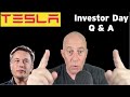TESLA Investor Day Q &amp; A - Sunday Live