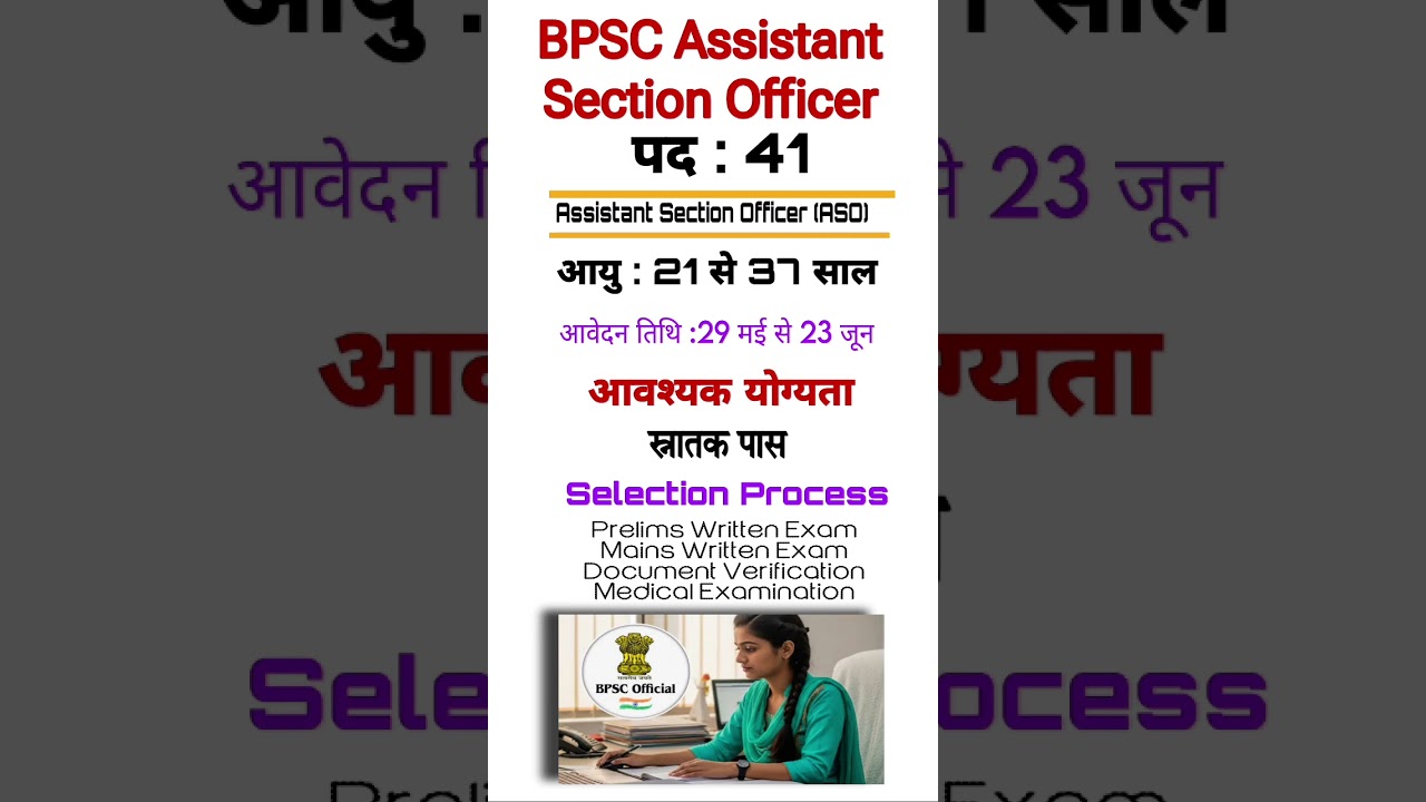 BPSC ASO New Vacancy 2025 | Eligibility, Syllabus 