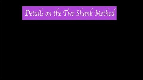 #SpeedScaping - Explaining the Two Shanks Method