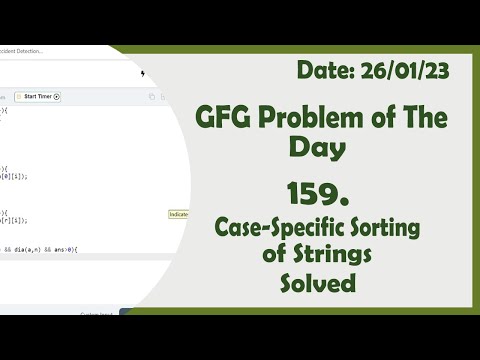 Case-specific Sorting of Strings || C++ || GFG Daily Problem