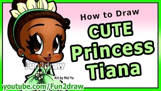 Easy Drawings - How to Draw a Disney Princess - Tiana - Fun2draw Art Popular Drawing Channel screenshot 5