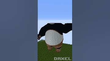 I built a kung fu panda in minecraft | #minecraft #kungfu #po #timelapse #building #kungfupanda