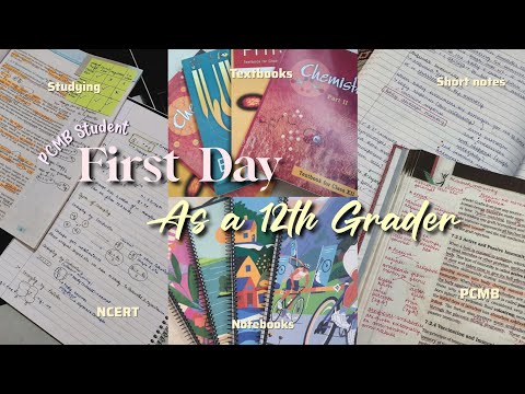 First Day as a 12th grader📚✨|| New books and preparations|| Last school year|| Studying|| PCMB