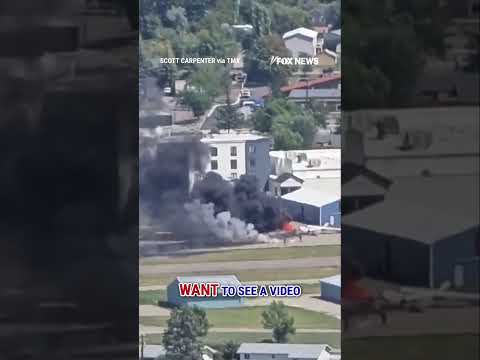 Planes collide in fiery crash at Montana airport #shorts #foxnews #us #usnews #viral