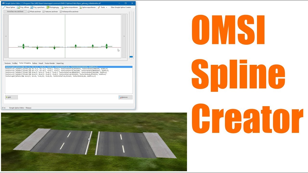 OMSI Spline Creator (Splines erstellen und bearbeiten) YouTube