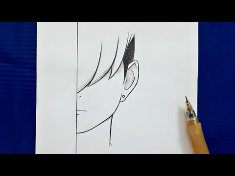 easy anime drawings : how to draw anime || anime boy step by step || tutorial drawing for beginners